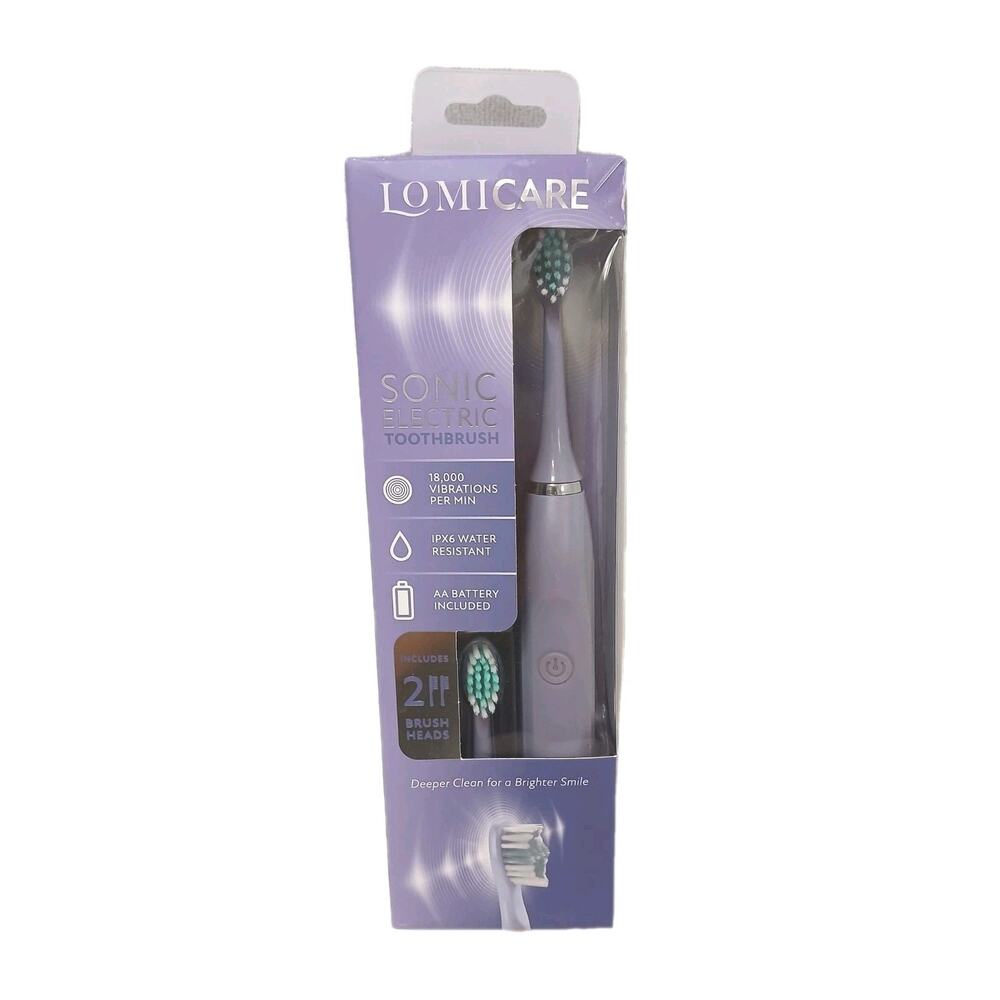Sonic Electric Toothbrush 2‎ Heads Batteries included IPX6 Water Resistant